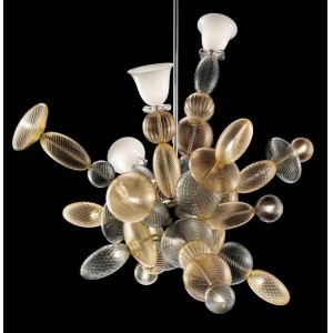 Custom Creative Glass Chandeliers Clear Or Colourful LED Lamp Source