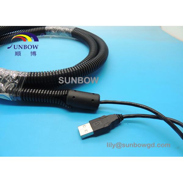 RoHS Plastic Split Flexible Corrugated Pipes Electrical Conduit