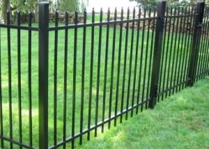 Wholesale Picket Top 1.2m Height Powder Coated Wrought Iron Fence For Ornamental from china suppliers