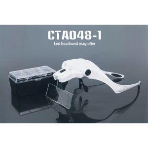 2 LED Lights Tattoo Accessories Headband Eye Magnification Goggles