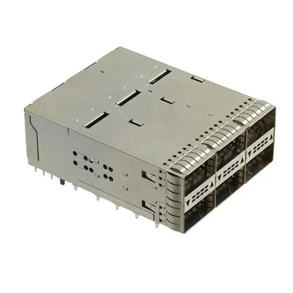 TE 2227671-3 ZQSFP+ 2x3 Cage Connector EMI Springs With Lightpipe 28 Gb/s