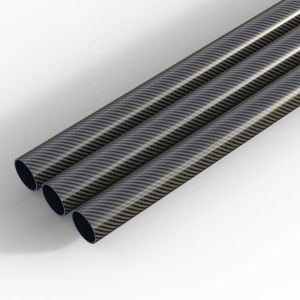Corrosion Resistance 3K Carbon Fibre Pipe Wound 45 Degree Plain Weave