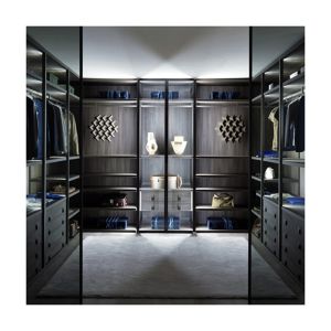 Moisture Resistant Wooden Bedroom Wardrobe with Customizable Design and 2D/3D