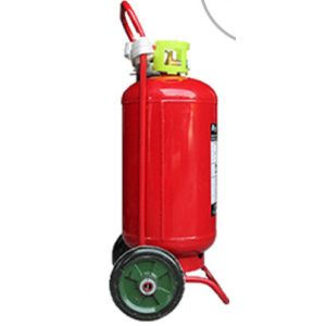 Trolley Co2 Fire Extinguisher , 30 -100 Kg Mobile Fire Extinguisher For