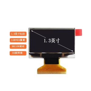 1.3 Inch PMOLED MODULE 128X64 Resolution 3/4-SPI I2C Interface Driving IC