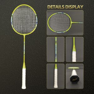 Offensive Type Badminton Racket 2PCS Custom Aluminum Alloy Racket with Heavy Tip