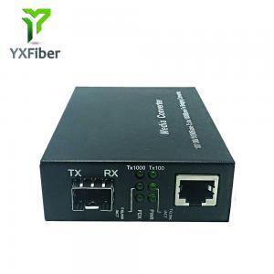 Wholesale 10/100/1000Base-T to 1000Base-FX SFP Media Converter from china suppliers