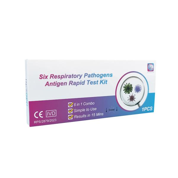 Quality 6 in 1 Respiratory Combo Antigen Test Kit for Home Self Test for sale