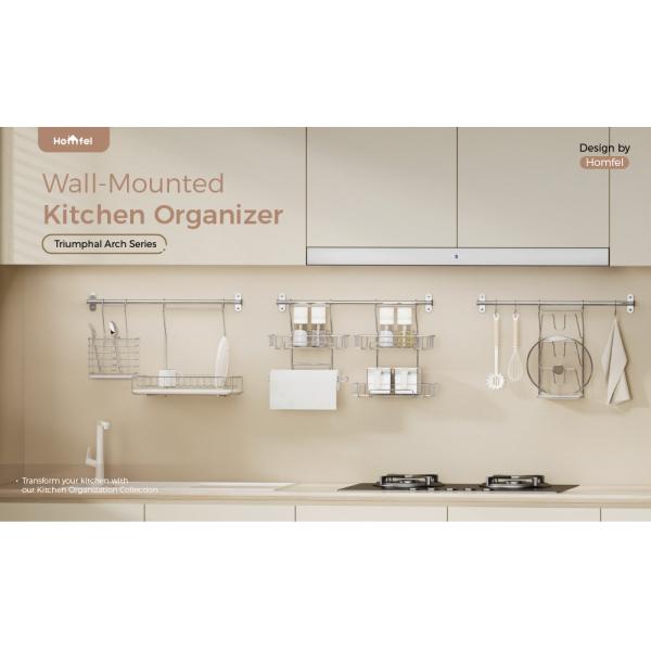 Kitchen Pot Lid Holder Wall-mounted Type Installation Sustainable Multifunctional Kitchen Organizer Set