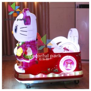 Funny Coin Operated Kiddie Ride Vintage Kitty Themed 220V Samsung Display