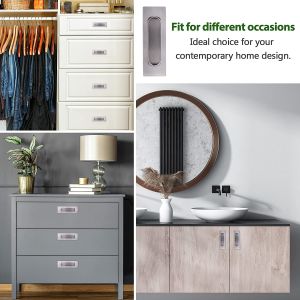 Invisible Rectangular SS304 Bypass Door Finger Pulls