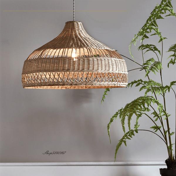 Chinese Style Pendant Lights Rattan Handmake Hanging Lamp for Living Room Decoration Dining Room Light(WH-WP-70)