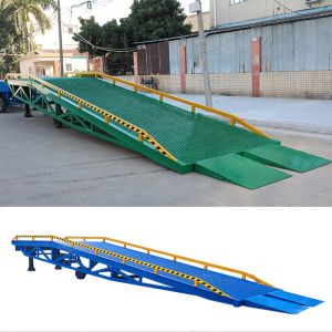 Warehouse 10m Movable Loading Dock Adjustable Yard Dock Ramp