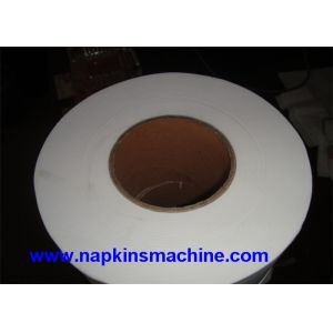 Jumbo Roll Tissue Paper Roll Cutting Machine , PLC Program Control