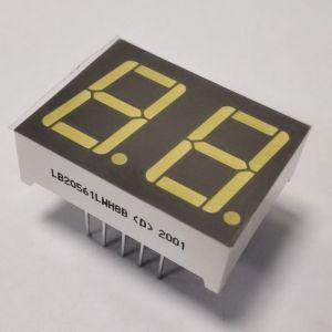 Common Anode 7 Segment LED Display Dual Digit 14.2mm White Color