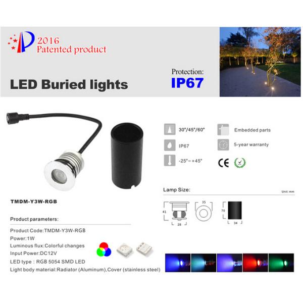 Waterproof IP67 LED Buried Light RGB full color lawn, ground, park spotlight