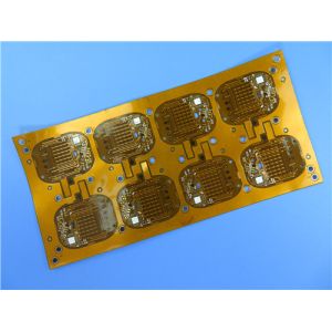 Double Layer Flexible PCB Built On Polyimide with Immersion Gold and Yellow