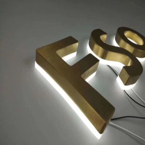 Building RGB Channel Letter Sign Stainless Steel Illuminated