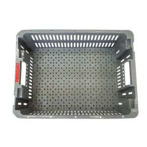 Colorful Agricultural Perforated Plastic Moving Turnover Nestable Crate