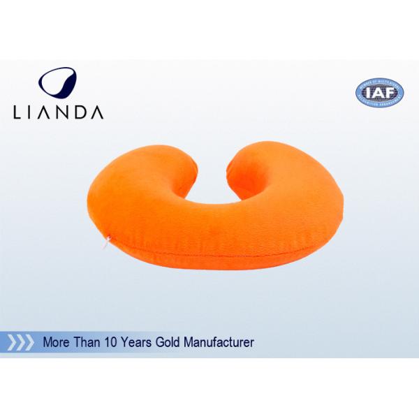 Soft Traveling Memory Foam Contour Pillow U - Shape With Velboa Fabric