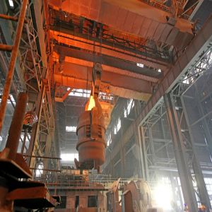 Ladle Foundry Double Girder Overhead Crane , Casting Steel Mill 50 Ton Bridge
