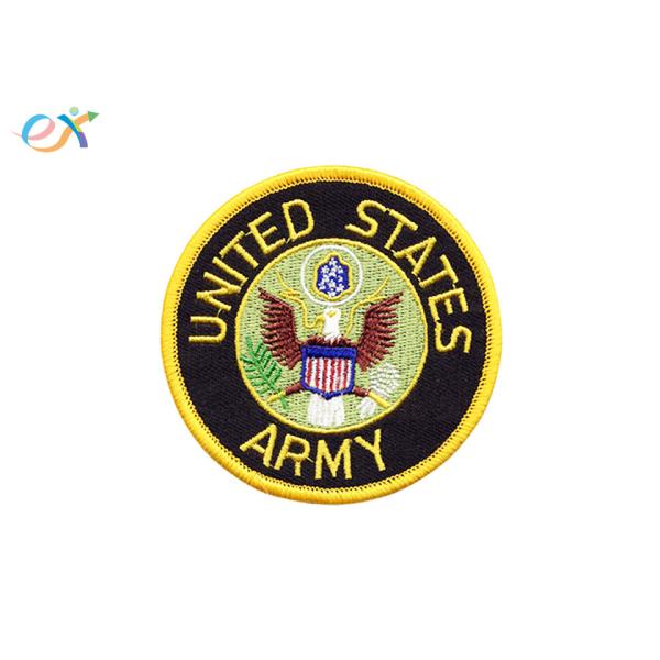 Quality Custom Embroidered Military Patches Iron On Type Polyester Material With Merrowed Edge for sale