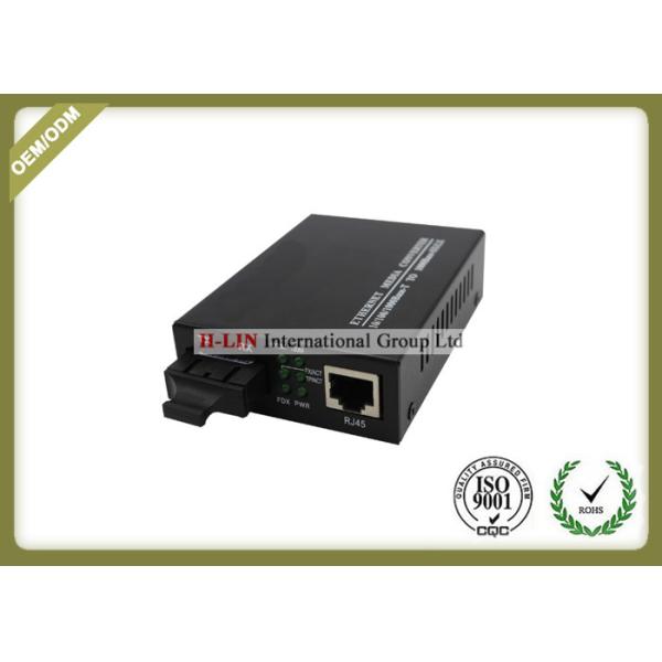 Media Converter Single Mode Fiber To Rj45 With 1 10/100M UTP Ports And 1 Fiber