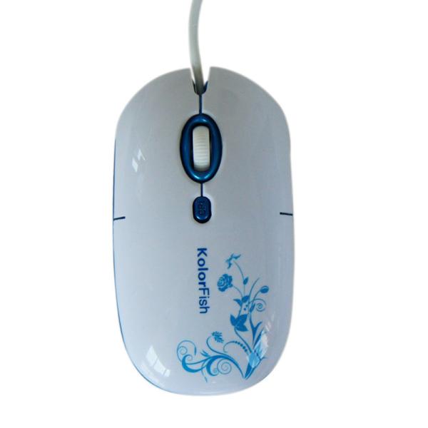 Fashion Apple Design Computer Wired Mouse 4Keys With 800 / 1200 / 1600 DPI Speed