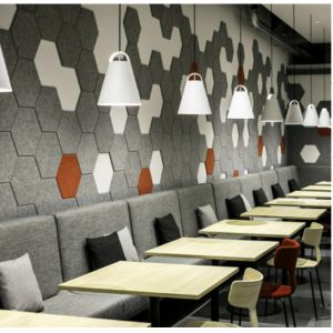 12 Pack 9mm Wall Felt Polyester Hexagonal Acoustic Panels Decorative Soft