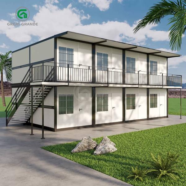 20ft Foldable Prefab House Double-Storey Modern Construction Site Workers