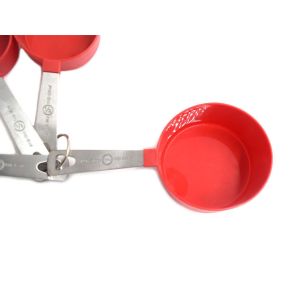 4Pcs Stainless Steel Handle Measuring Seasoning Liquid Plastic Measuring Cup