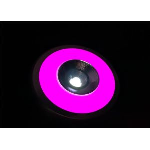 Surface Round Cob Led Light Silver Double Color White Pink With SMD 2835