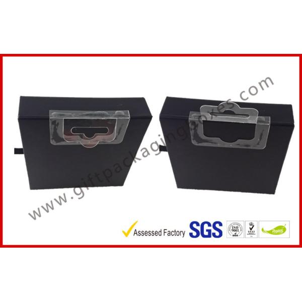 Quality Foldable Hanger Electronics Packaging , Customized Matt Black Drawer Box for sale