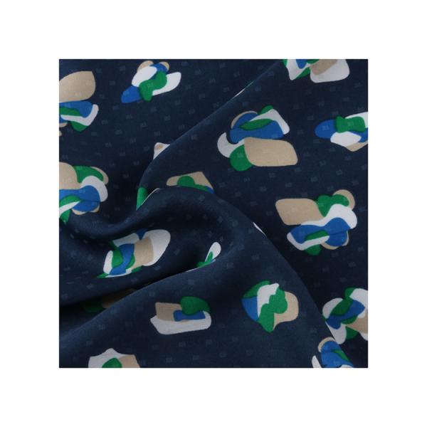 Recycled Poly Island Dot Recycle polyester printing Fabric for dress