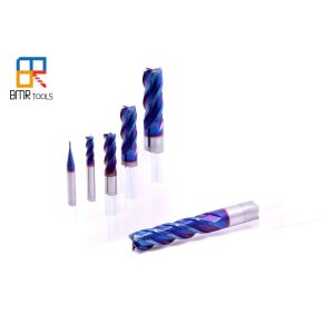 NaNo Blue Coating HRC63 4Flute 10 x 75 Square Solid Carbide End Mill Cutter for