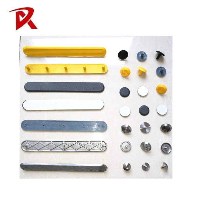 280x35mm ABS TPU Road Stud Stip Anti-slip Road Tactile Strips Tiles Plastic Tactile Indicator Tiles Adhesive/without Adhesive