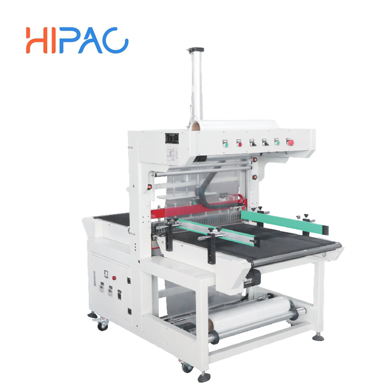 Fully automatic multifunctional electric driven PE film packaging machine for heat sealing and shrink wrapping