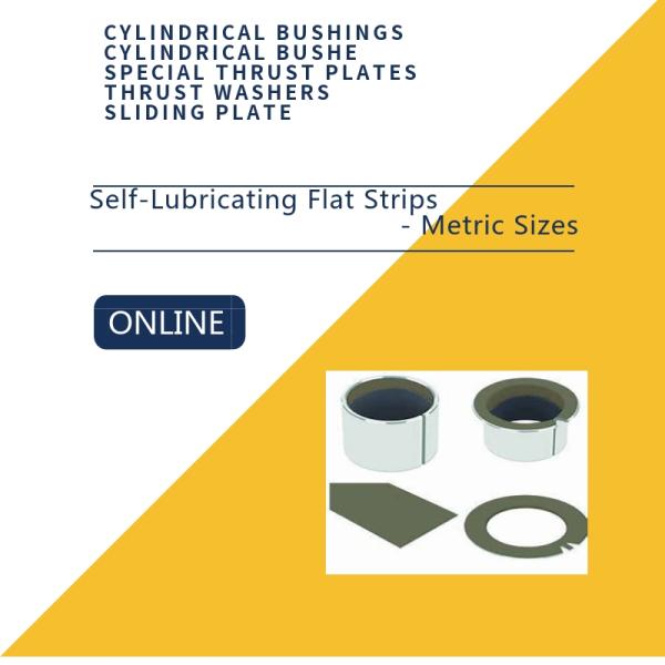 Composite Flat Strips Bushings, Carbon Steel Sintered Bronze Inch & Metric Sizes