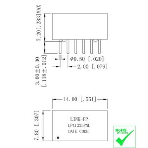 Wholesale LP41225PNL HTA-1205-R 10/100 BASE-T Ethernet Lan Transformer from china suppliers