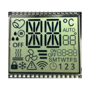 Positive Transflective TN Segment Code LCD Application For Thermostat