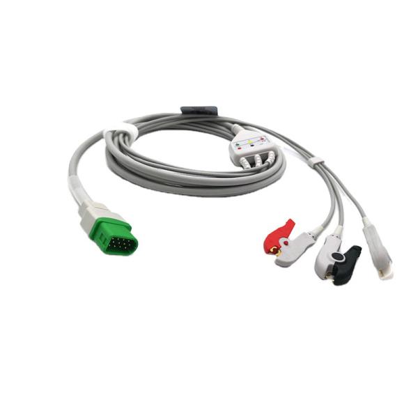12 Pin Connector ECG Cable AHA Compatible For Mindray Datascope Passport V V12