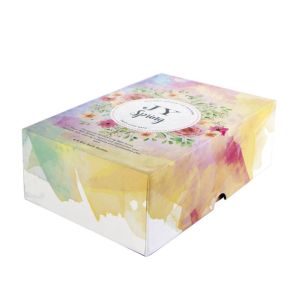 Floweral 2mm Rigid Cardboard Gift Boxes With Lids CMYK Printing