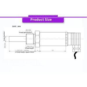 High precision range probe with customized temperature transmitter sensors