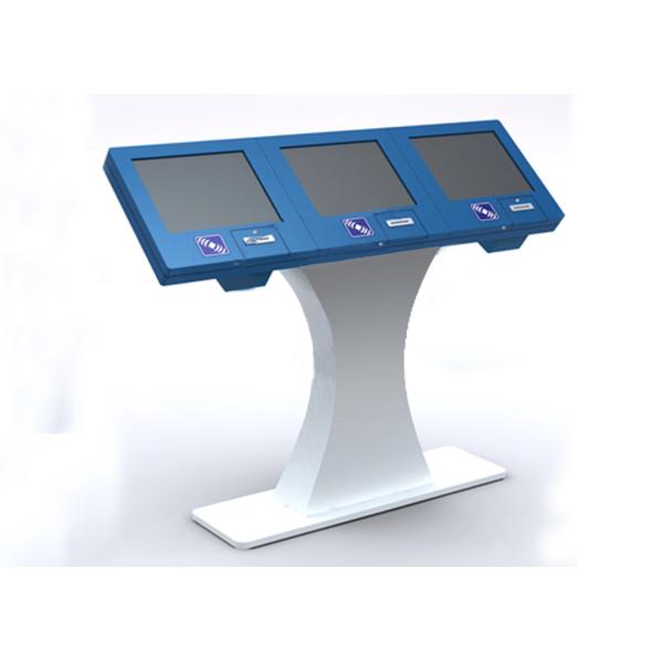 Elegant Looking Three Interactive Monitor Touchscreen Card Reader / Barcode