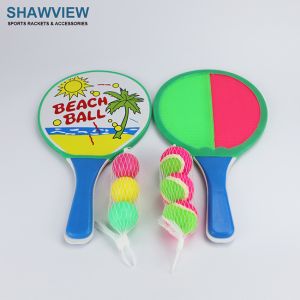 Plastic Handle Wooden Rackets Beach Customized Polyester Tennis Padel Racket