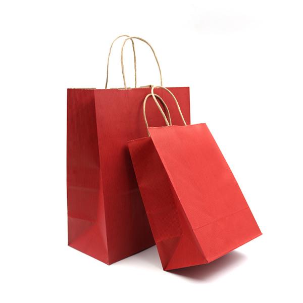 Quality OEM ODM Service Reusable Paper Shopping Bags With 8 Color Flexo Printing for sale