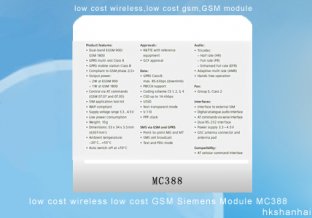 Wireless GSM GPRS Siemens Module MC388