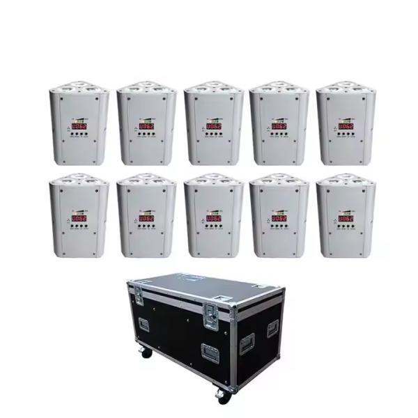 Rechargeable 3*18w 6in1 Rgbwa UV Wedding Up Lights Led Battery Powered Wireless Dmx