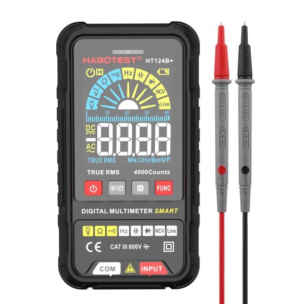Smart Handheld Digital Multimeter with True RMS 4000 Counts Auto Range Tester for Industrial and Household Use