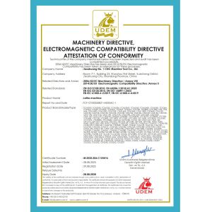 Zaozhuang No. 1 Cnc Machine Tool Co., Ltd. Certifications
